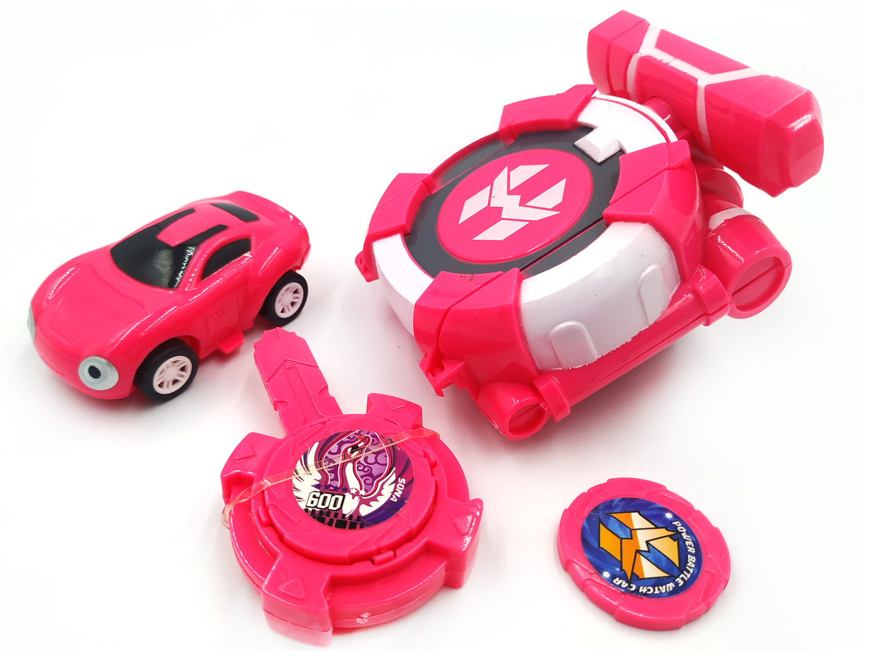 

Вотчкар игрушка (машинка Сона и Ари) + запускалка Лига Watch Car Розовая