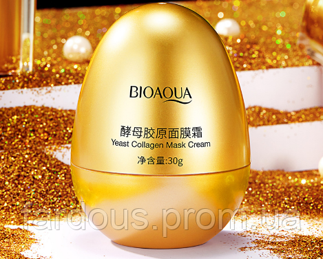 

Дрожжевая маска - крем с коллагеном для лица Bioaqua 30 г Кладовка