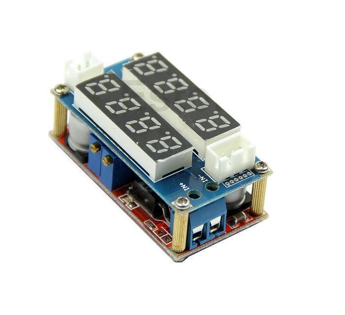 

DC-DC CC/CV стабилизатор понижающий регулируемый 5-32В - 1.27-30В, 5А с двойным ЖК экраном