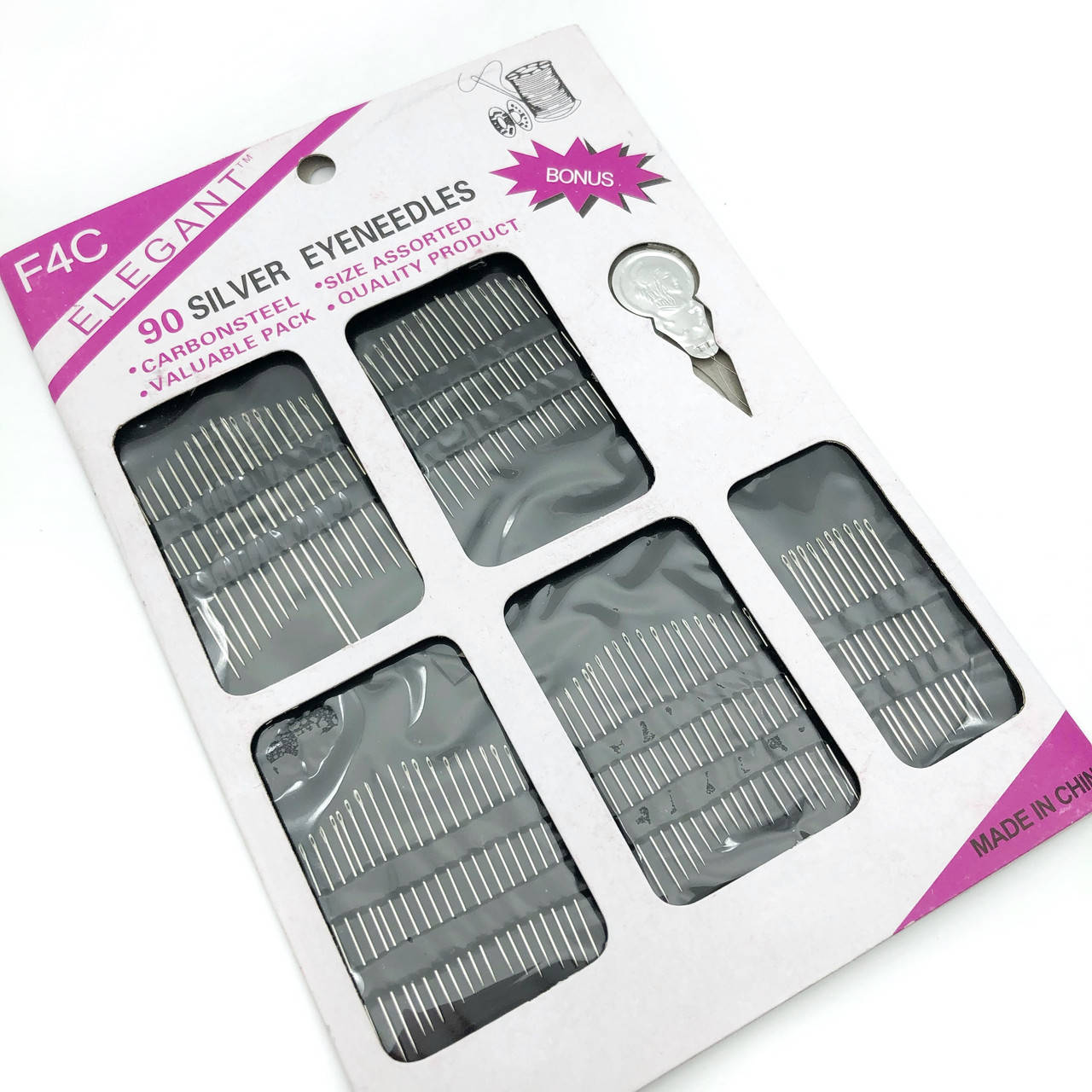 

Набор ручных игол для шитья ELEGANT F4C, 90 шт.