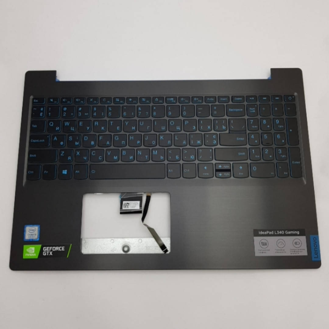 

С дефектом. Верхний корпус Lenovo L340-15 Gaming черный P/N sn20T04684 с разборки (нерабочая клавиатура)