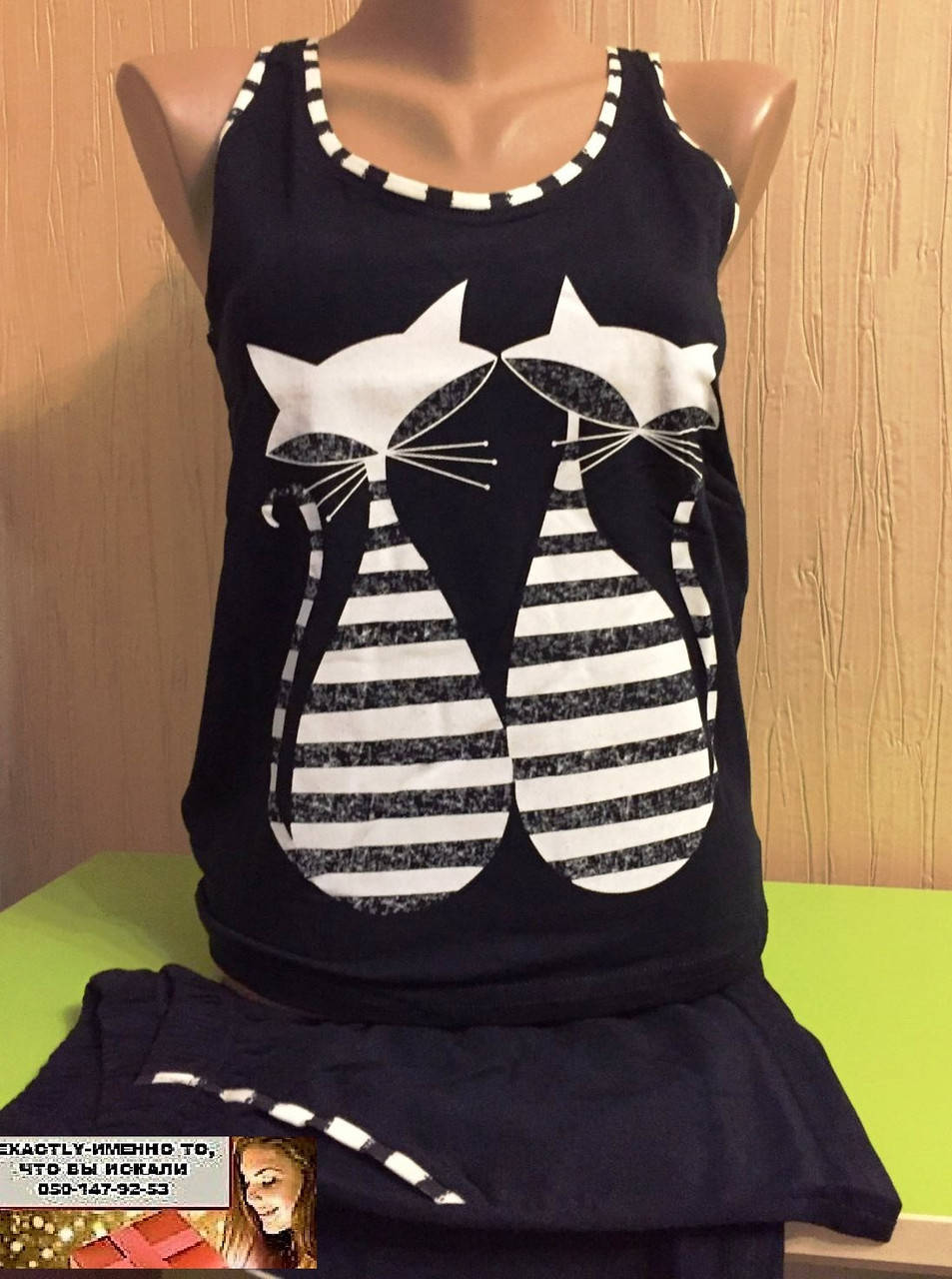 

Трикотажная пижама - шорты Турция для девочки подростка на 16-18 лет, Разные цвета