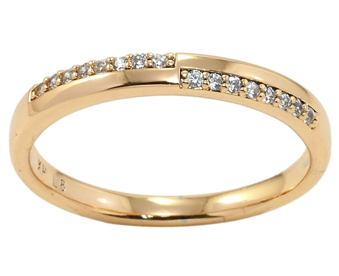 

Кольцо Xuping Позолота 18K "Дорожки циркония" р.19.5