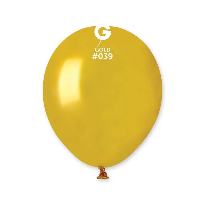 

Латексный воздушный шар 5’’ (13см) GOLD МЕТАЛЛИК (#039) GEMAR, Золото