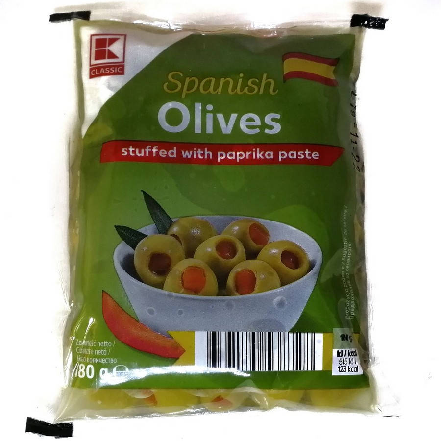 

Оливки зелені з перчиком Spanish Olives with paprika 180г, Classic