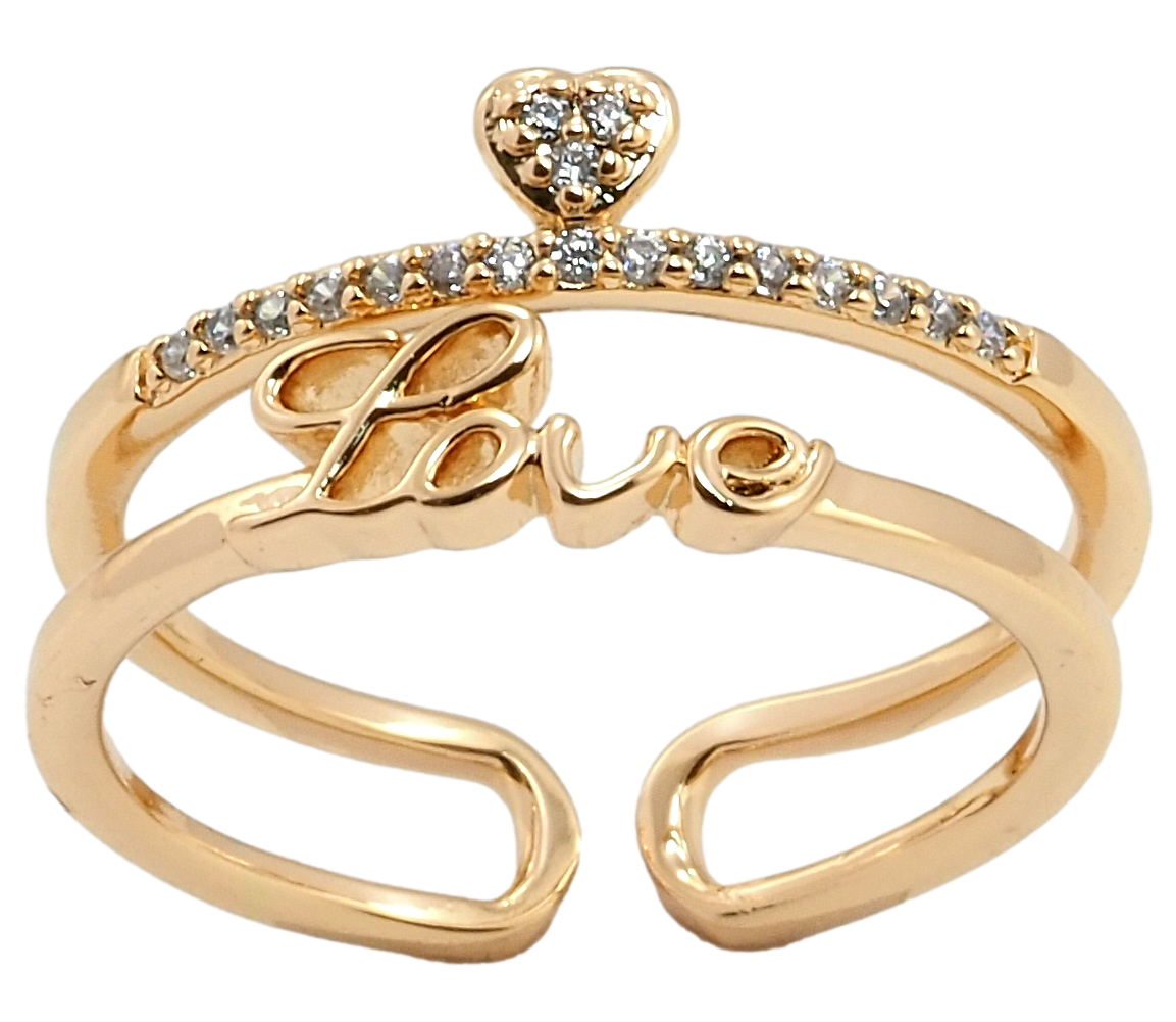 

Кольцо Xuping Позолота 18K "Любовь" р.16-17,17-18