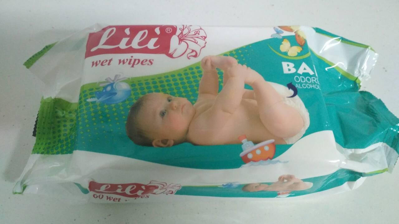 

Влажная салфетка 60шт Lili "С экстрактом календулы и витамином Е" (1 пачка)