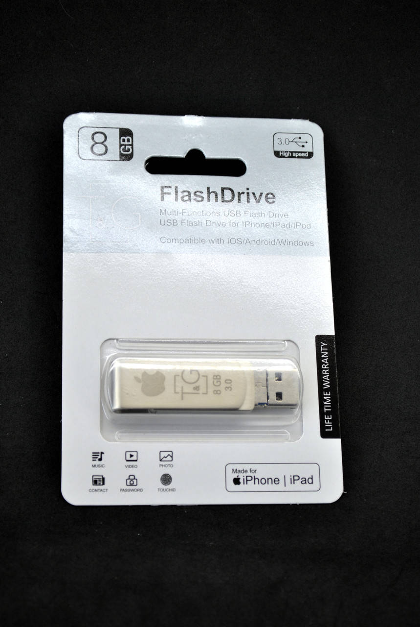

Флеш-накопитель Usb 3.0 8Gb T&G 007 Metal series (Lightning)