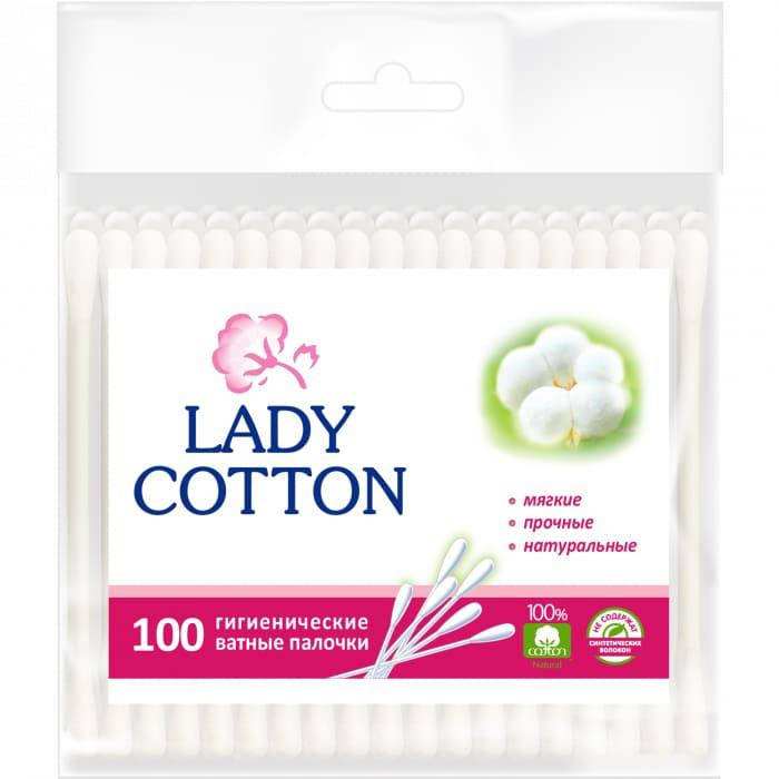 

Палочки ватные в полиэтиленовом пакете Lady Cotton 100 шт