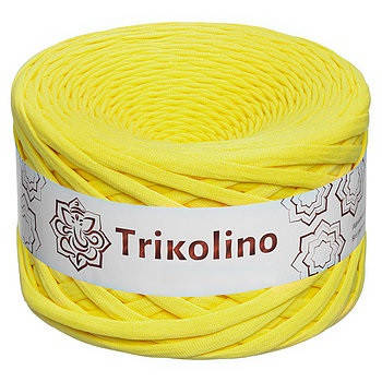 

Пряжа трикотажная 7-9 мм "Trikolino" 100м. Зеленый лимон, Лимонный