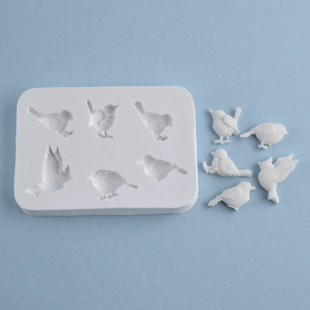 

Силиконовый молд Набор птичек 7.5х5.5 см