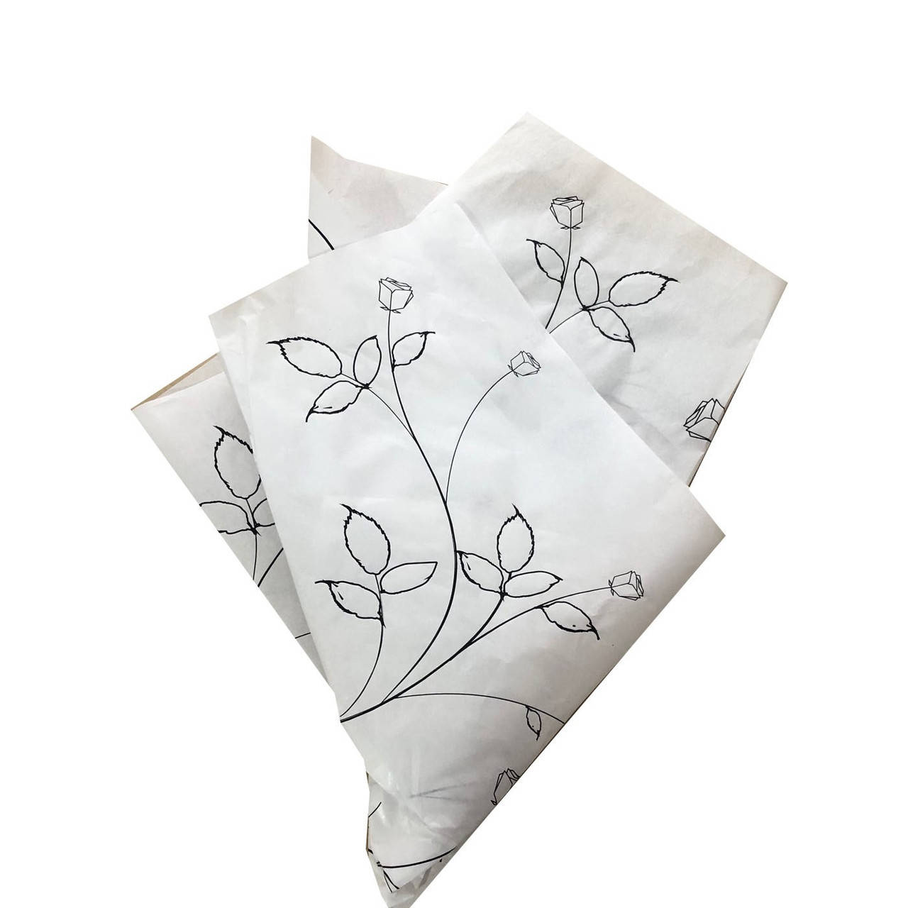 

Бумага тишью белая Розы