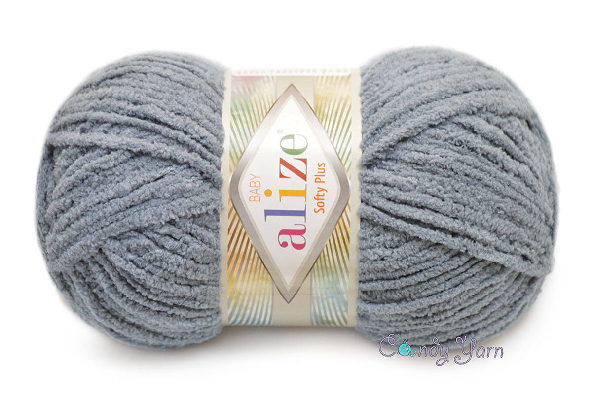 

Alize Softy Plus, Серебро №87, Серый