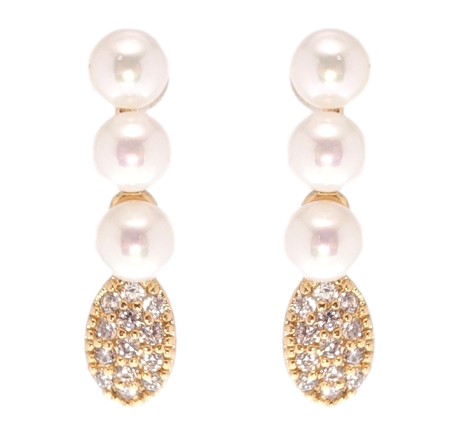 

Серьги Xuping Позолота 18K гвоздики (пусеты) "Жемчужины с цирконием"