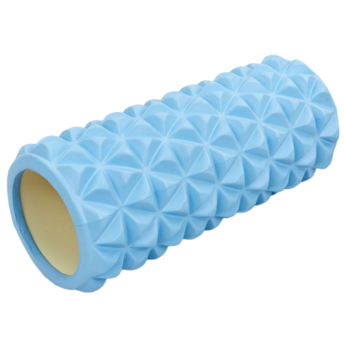 

Роллер массажный Yoga Roller 33*14 см для массажа спины и тела, фитнеса, йоги и пилатеса, цвет - голубой