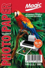 

Фотобумага Magic 10х15 глянцевая 180g (100) эконом!, Белый