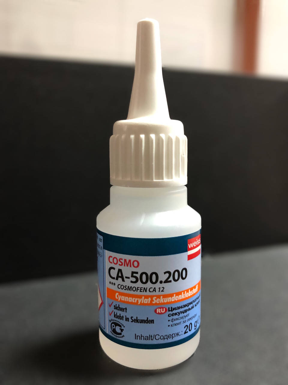 

Клей Cosmofen CA 12, 20г, Белый