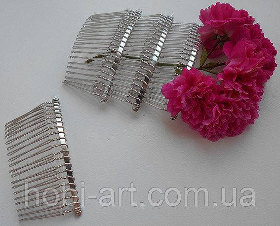

Гребінець металевий срібний