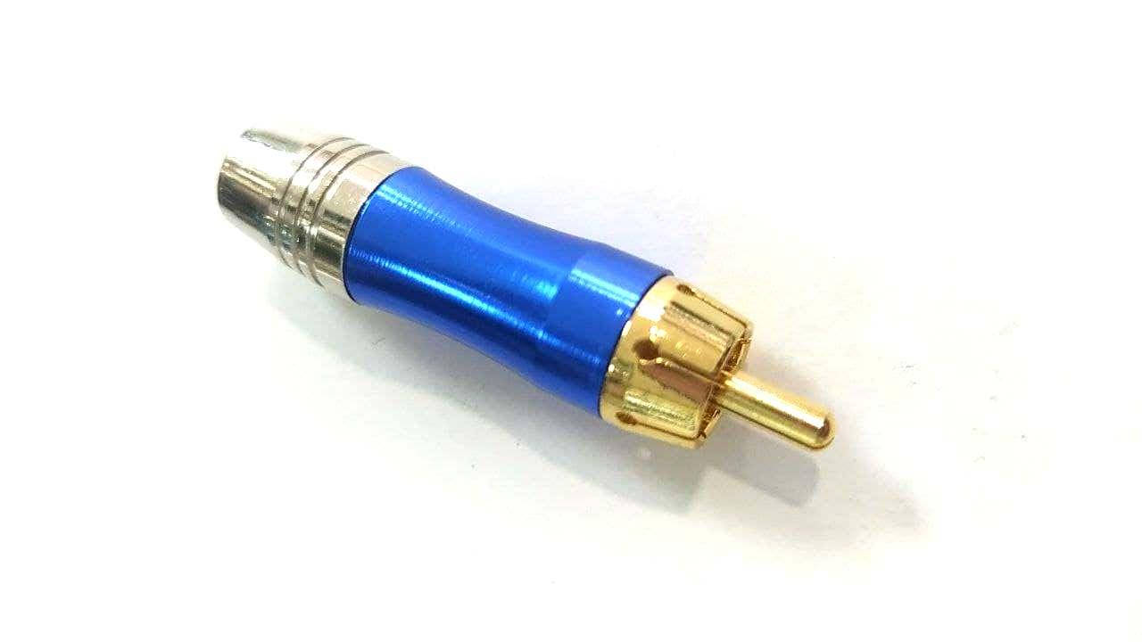 

Штекер RCA кабельный gold, синий, серии "SoundProf Line"