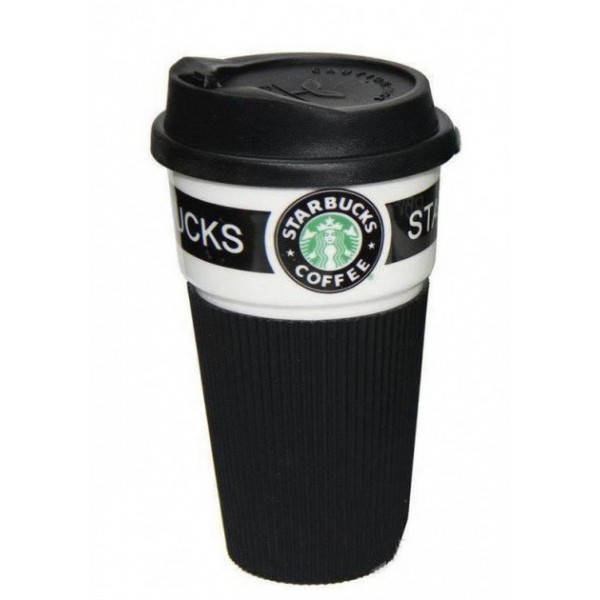 

Термокружка керамическая UTM с крышкой Starbucks Black, Черный