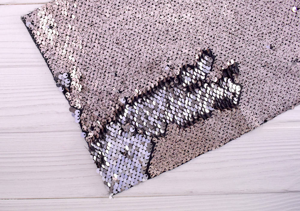 

Ткань двухсторонние пайетки - №2 тигрово-серебристые