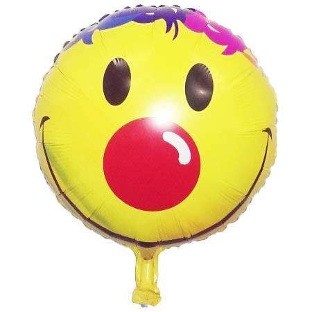 

Коло фольговане 18" Смайл Клоун, Желтый