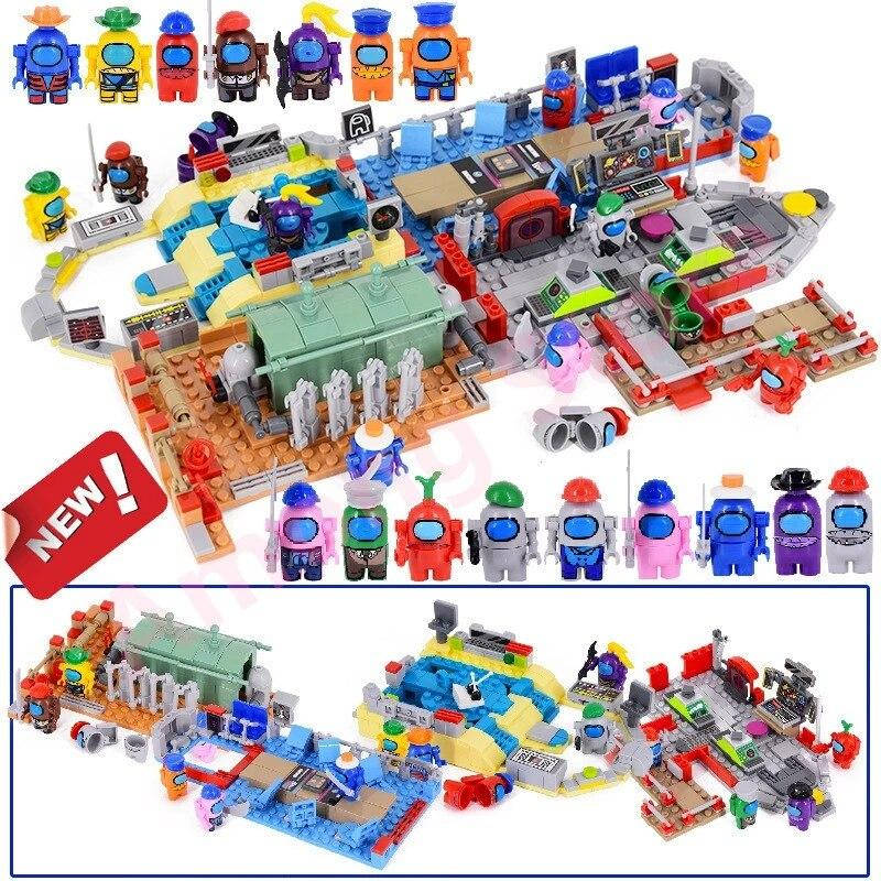 

Фигурки человечки амонг ас among us космическая станция для лего