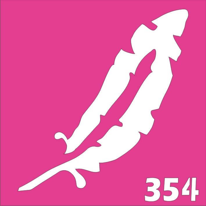 

Трафарет Перо для био-тату хной, блеск тату Boni Kasel № 354