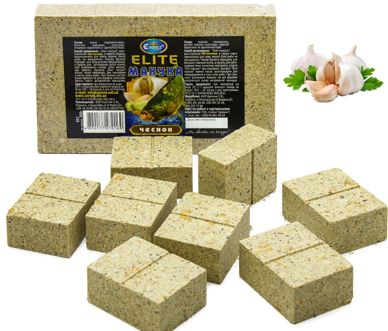

Макуха для макушатника Корона Elite чеснок 8 шт Макуха кубики для рыбалки 310грамм