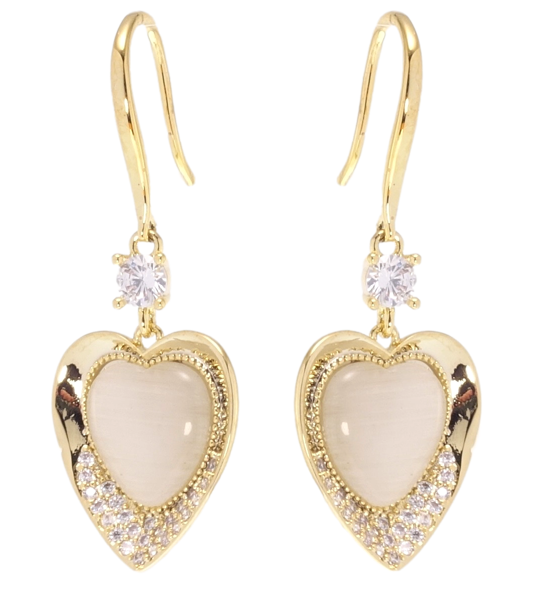 

Серьги Xuping JEAN GOUJON Позолота 14K французский замок "Сердечки"
