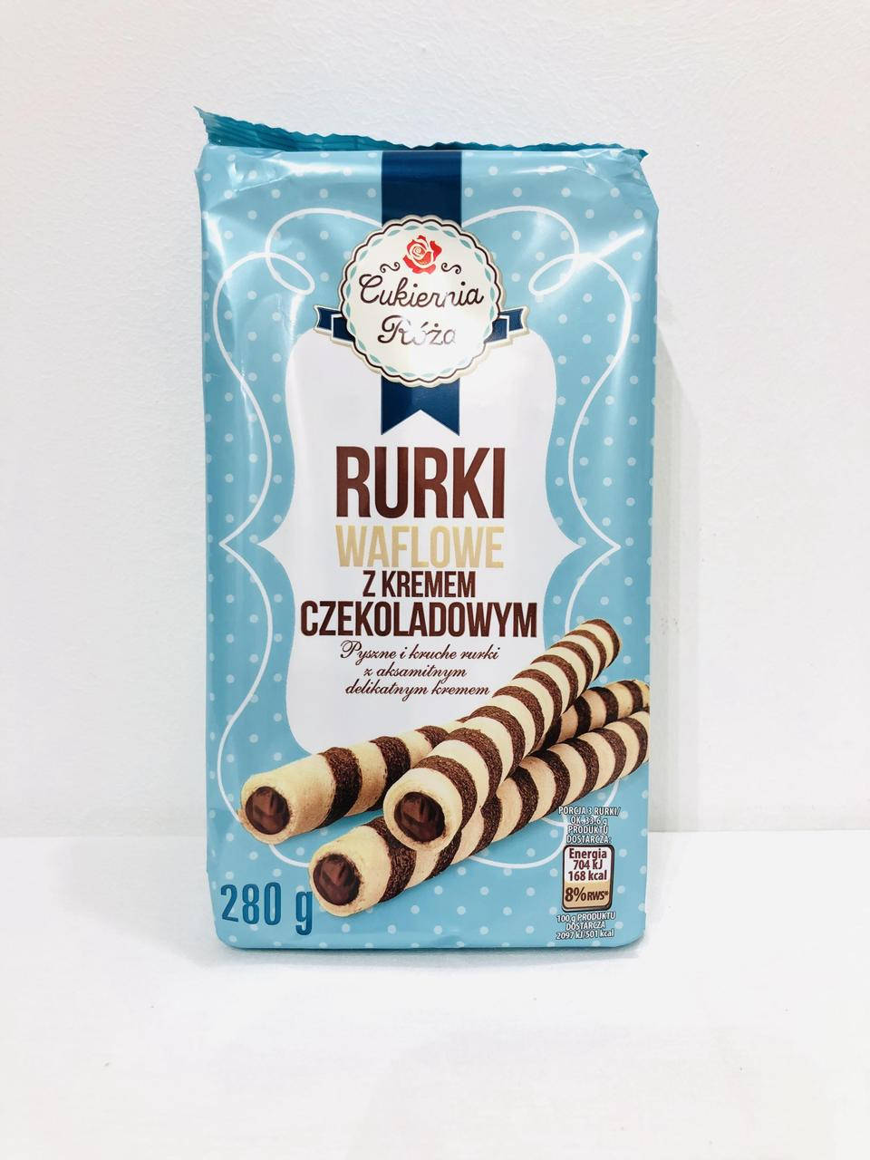 

Вафельні трубочки Rurki з шоколадним кремом 280гр