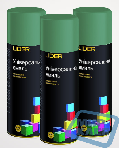 

Краска аэрозольная "Лидер" 400 мл. темно-зеленый RAL 6005 (Lider)