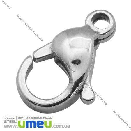 

Замок-карабин из нержавеющей стали, 11х7 мм, Темное серебро, 1 шт (STL-037899)