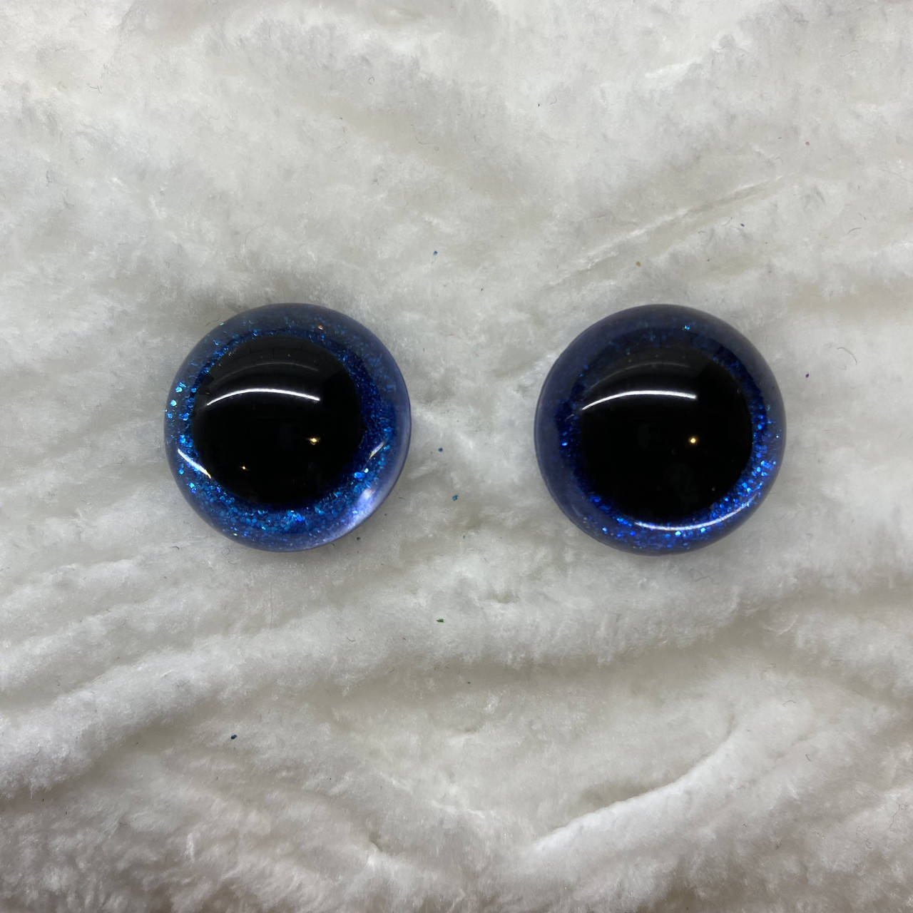 

Блестящие глазки-полусферы. 20мм синие