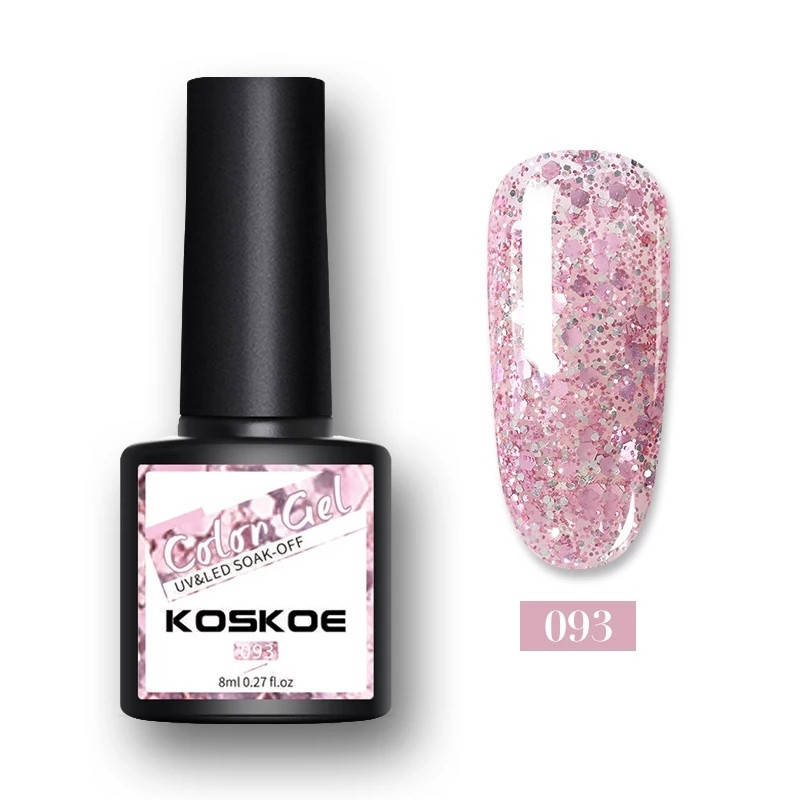 

8мл. Гель лак Color Gel Koskoe УФ UV, для маникюра, ногтей под лампу Розовый 93