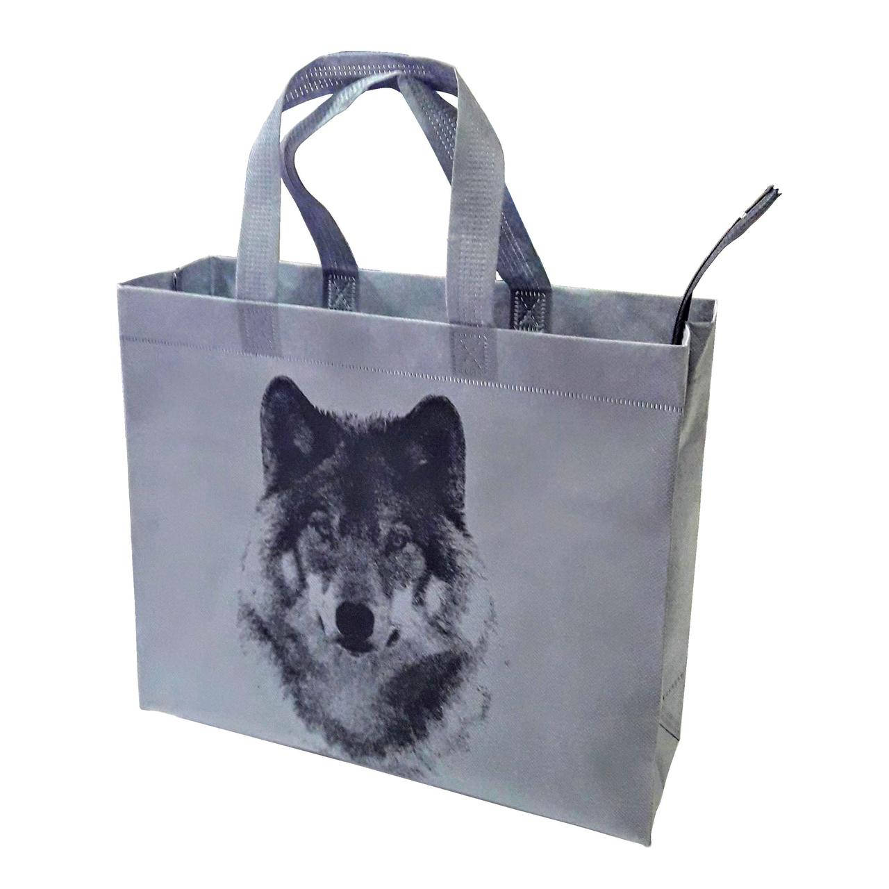 

Сумка-шоппер ECOBag №23 Wolf серая 27х31х10 см, Серый