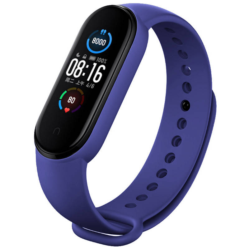 

Mi band 5 6 ремешок ми бенд 6 5 силиконовый Королевский синий