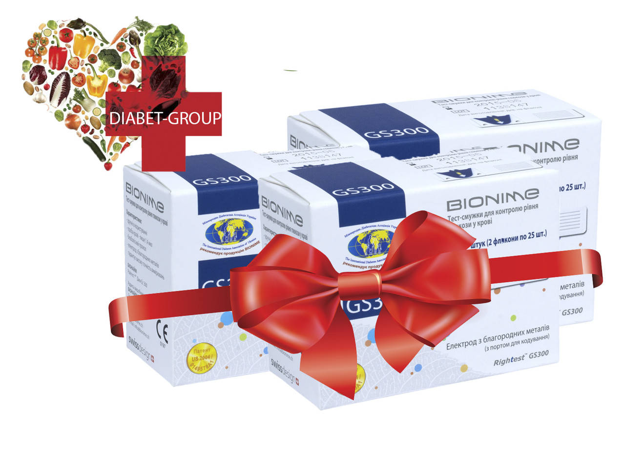 

Тест-полоски Bionime GS300 3 упаковки