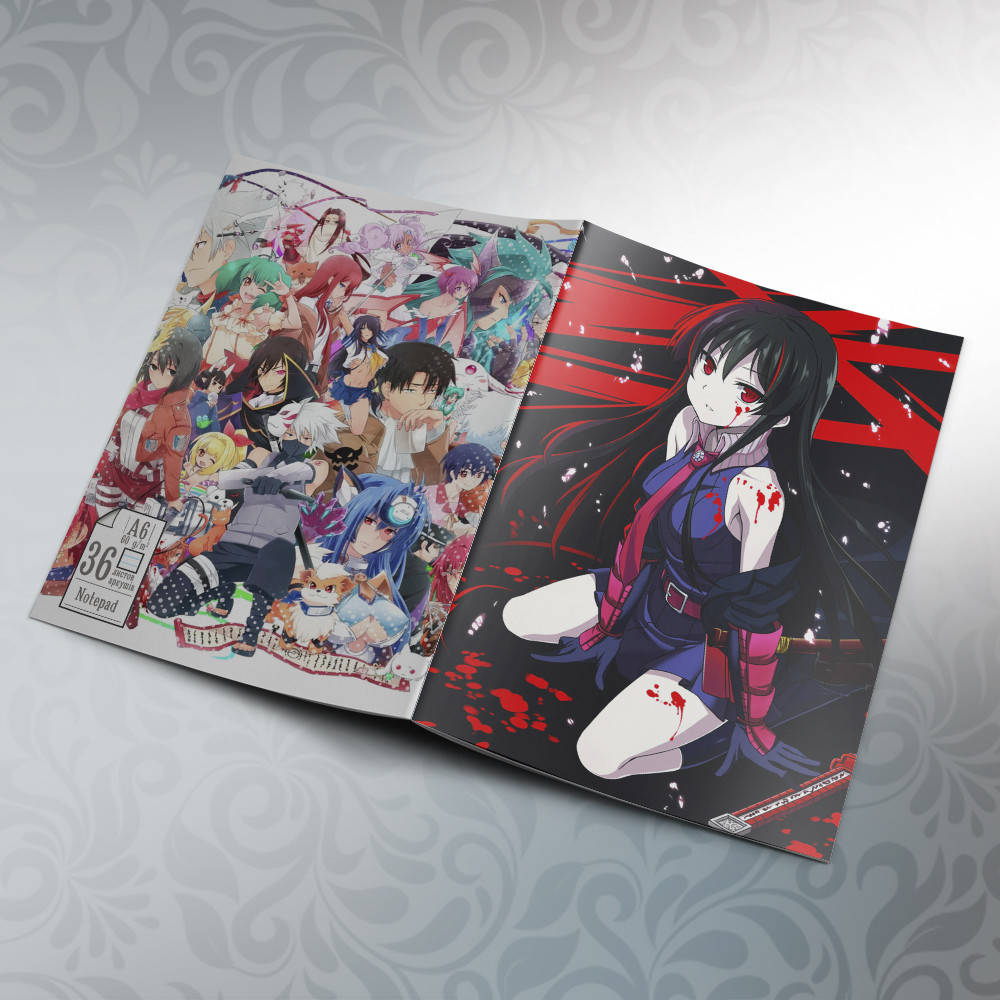 

Блокнот Аниме А6 на скобе Akame ga kill 36 листов