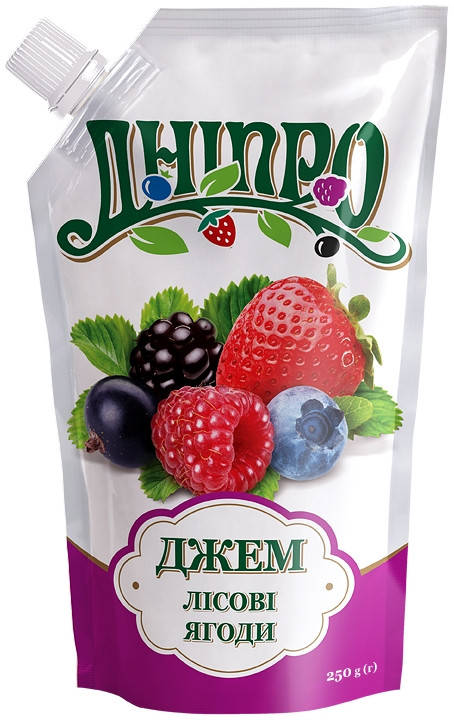 

Джем Лесная ягода ТМ Дніпро, дой-пак 250 г
