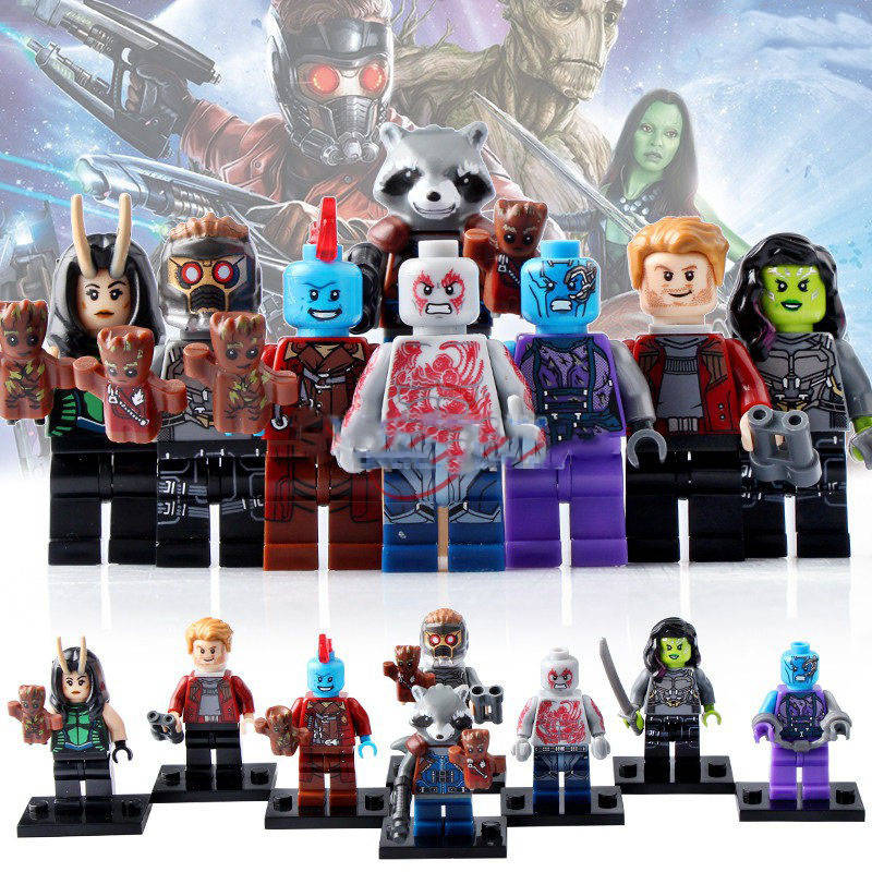 

Фигурки Стражи Галактики Guardians of the Galaxy Звёздный Лорд Гамора Дракс Енот Ракета Грут Небула