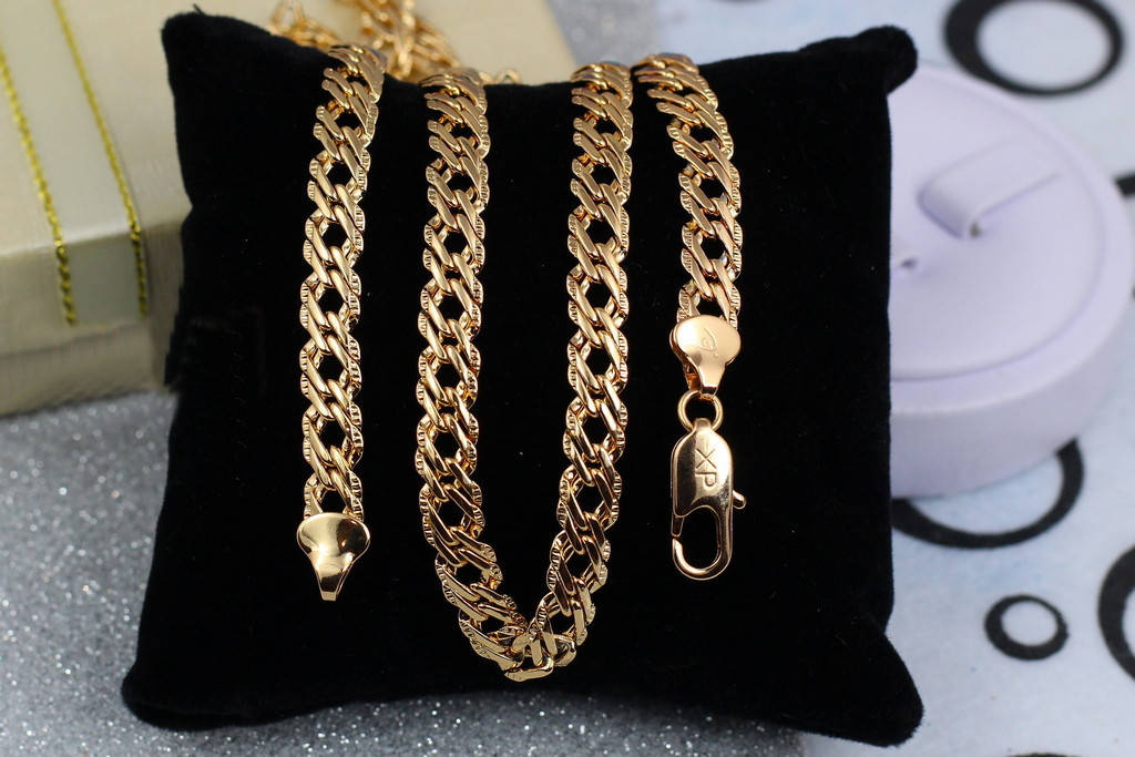 

Цепь Xuping Jewelry ромб с огранкой 50 см 6 мм золотистая