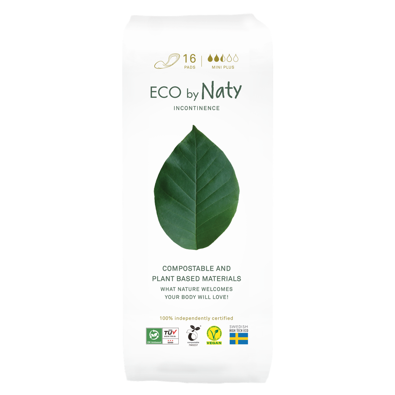 

Урологические органические прокладки Eco by Naty 16 шт