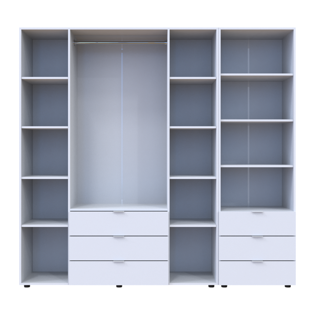 Шафа для одягу Doros Гелар Білий 4ДСП з пеналом 215х49.5х203.4 (42005164) 5