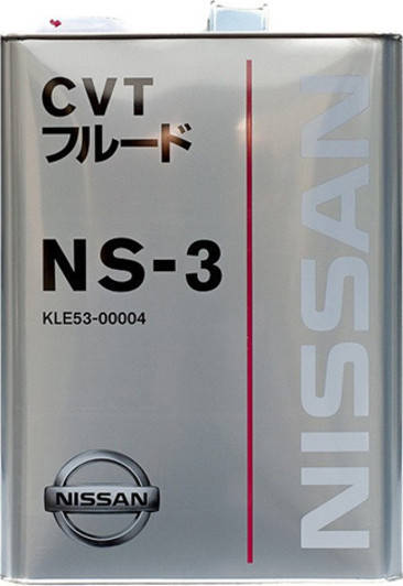 

Трансмиссионное масло Nissan CVT NS-3 4л (KLE5300004) ORG KLE5300004