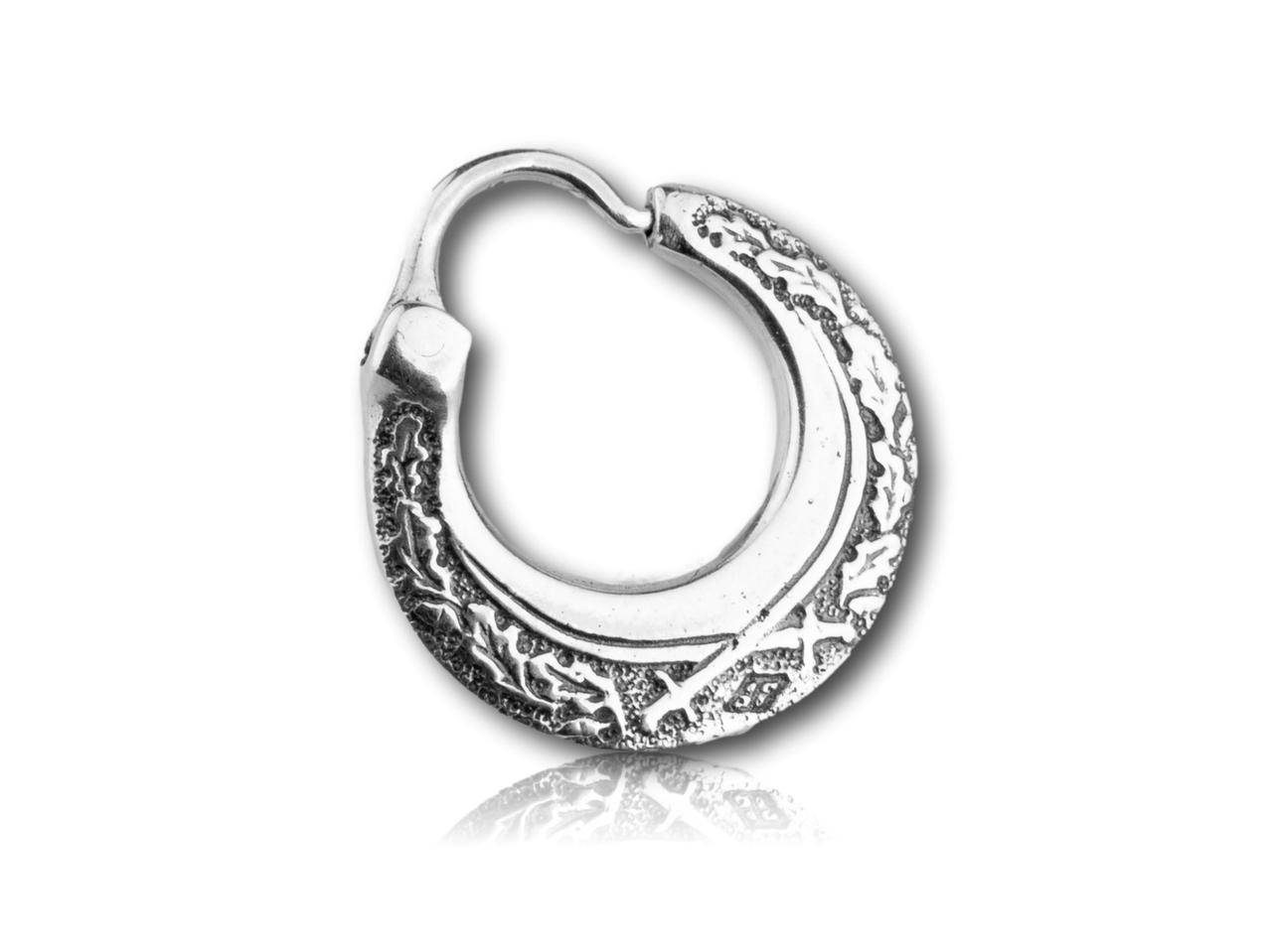 

Серьга мужская казацкая маленькая Сабли серебро