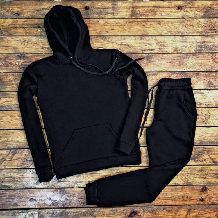 

Спортивный костюм классика черный мужской | Комплект худи + штаны демисезонные ЛЮКС качества