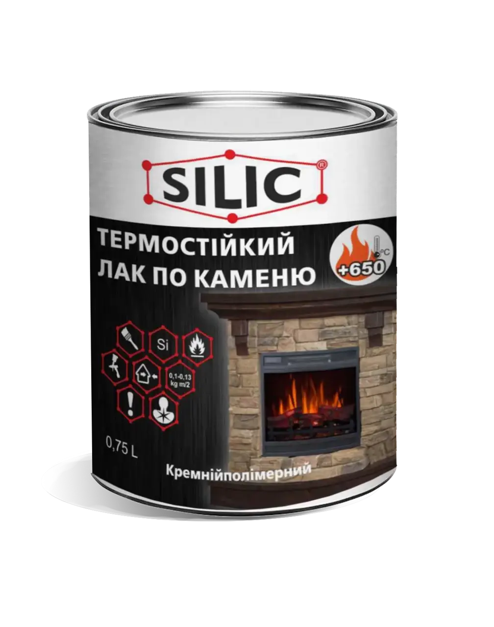 

Термостойкий лак для камня Silic мокрый эффект 0.75л