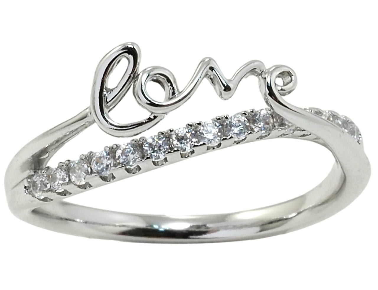 

Кольцо Xuping Родий "Love" р.17,17.5,18.5,19