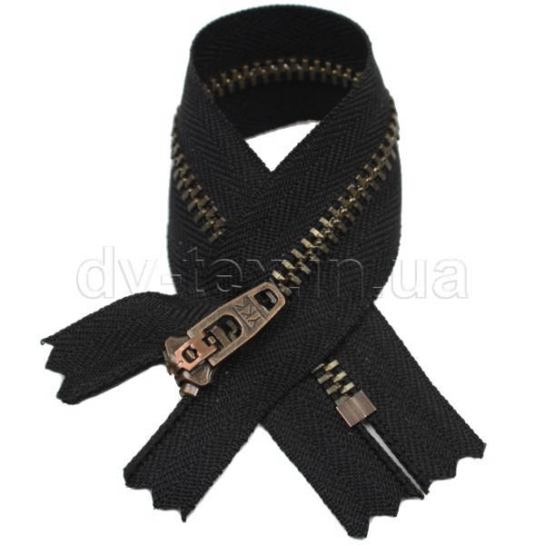 

YKK Молния джинсовая GSBN8 (Т-4) (антик), (10см), черный (580)